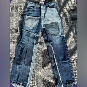 Revive denim patchwork jeans